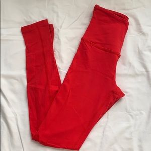 Holiday Red Beyond Yoga high waisted leggings